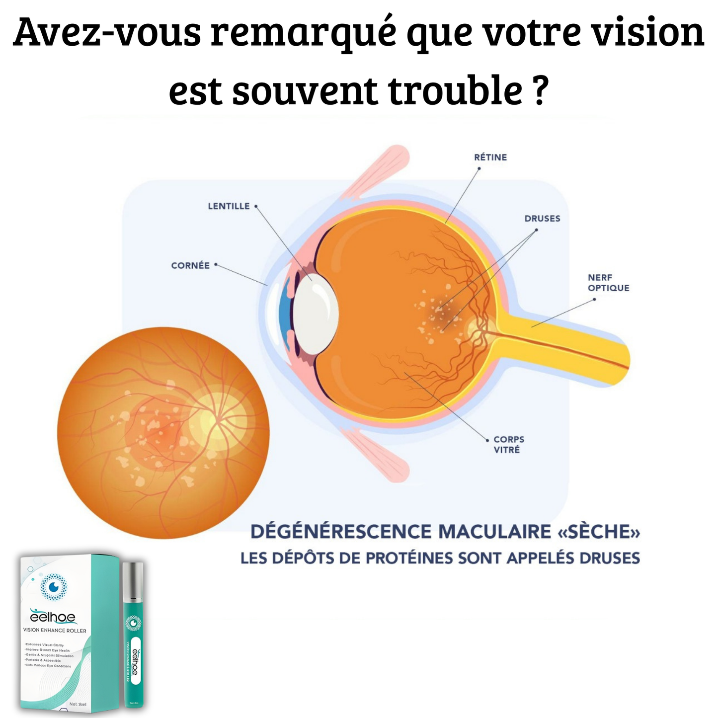 VISION ENHANCE ROLLER : La clarté - Offrez à Vos Yeux une Vitalité Nouvelle