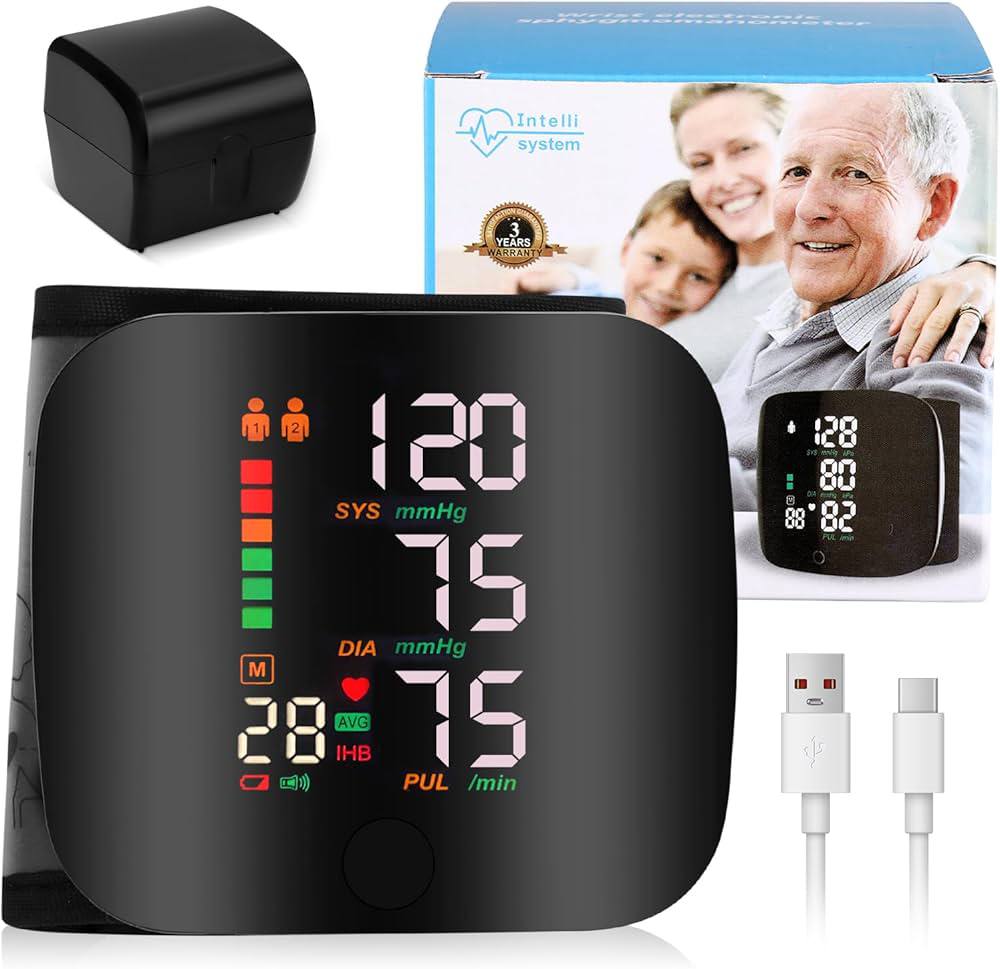 🩺 Tensiomètre de Poignet Rechargeable – Surveillez Votre Tension Depuis La Maison