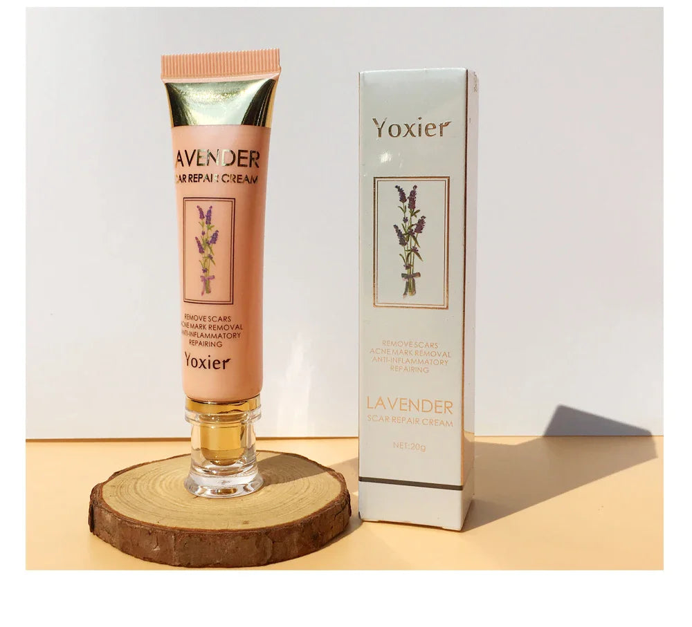 Yoxier Lavande Crème - Élimine Cicatrices, Vergetures & Chéloïdes,