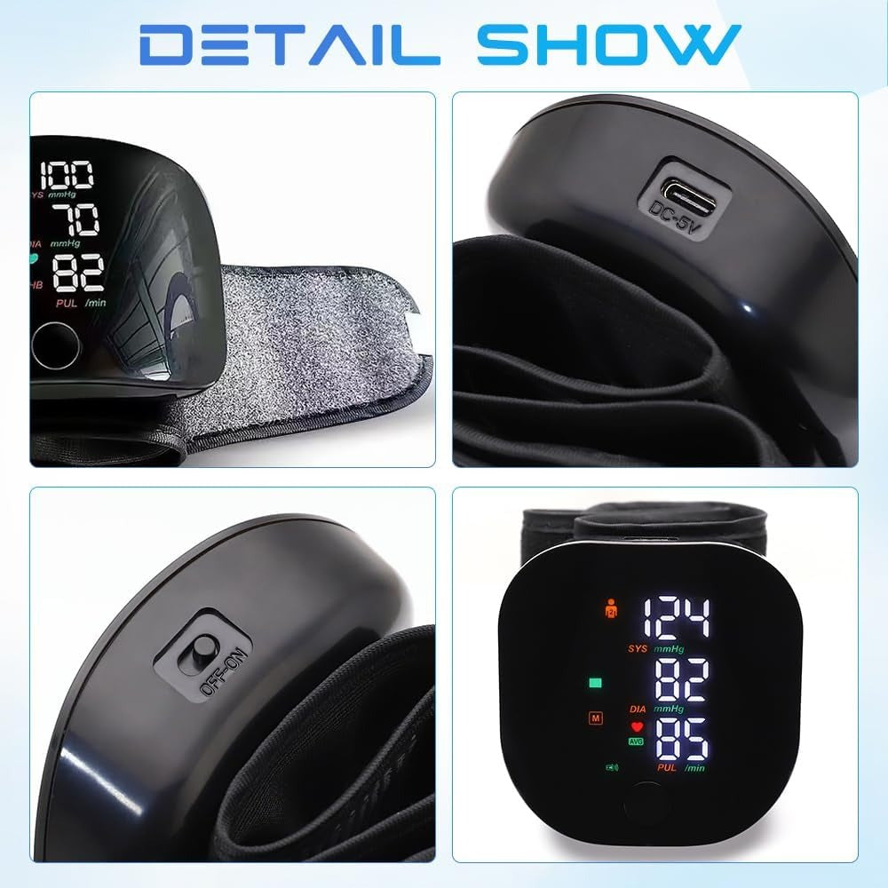🩺 Tensiomètre de Poignet Rechargeable – Surveillez Votre Tension Depuis La Maison
